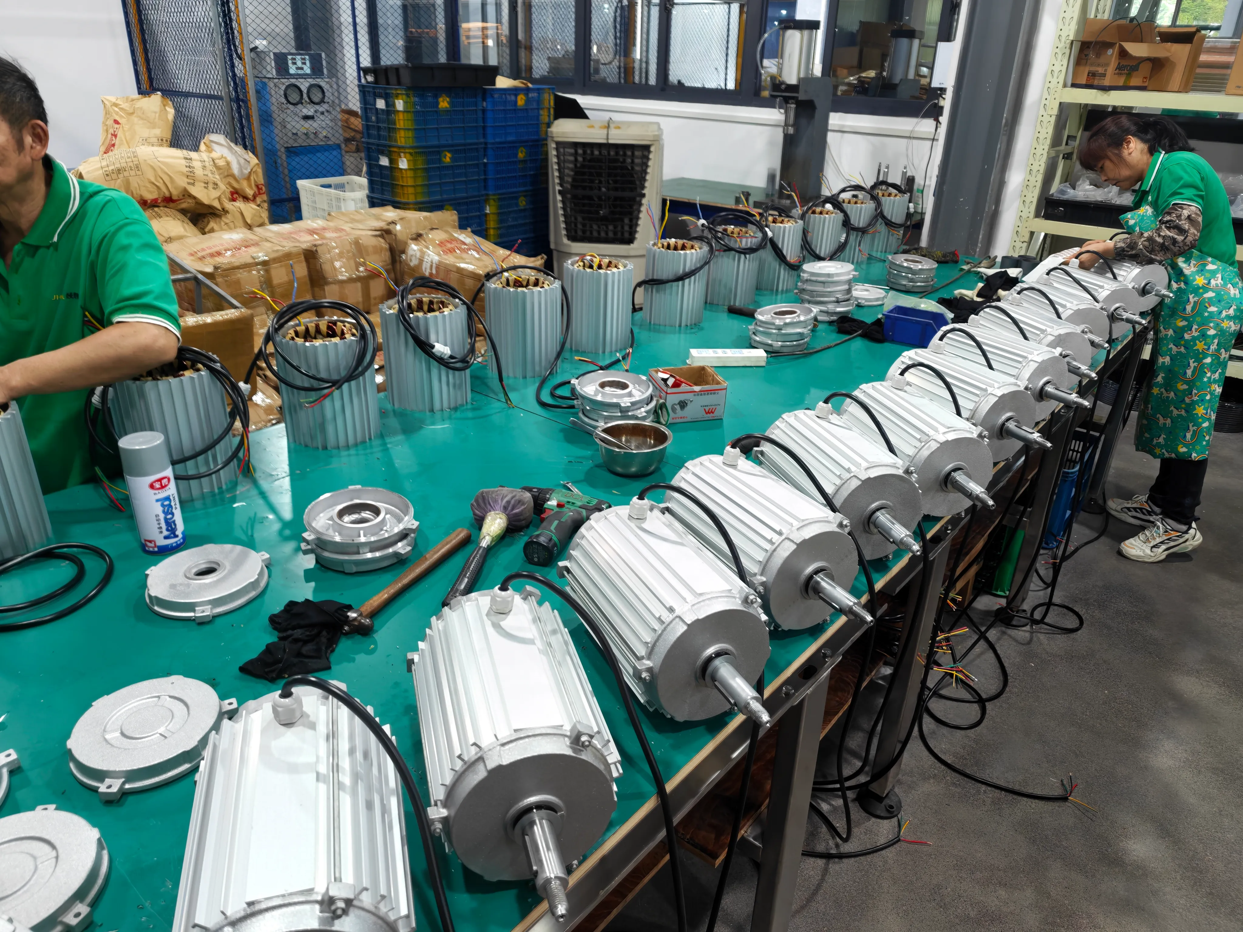 JHCOOL motor assembly workshop